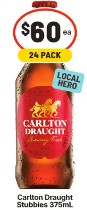 IGA Carlton draught stubbies offer