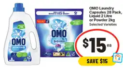 IGA Omo laundry capsules liquid or powder offer