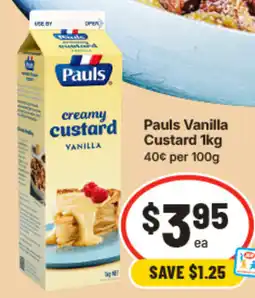IGA Pauls Vanilla Custard offer