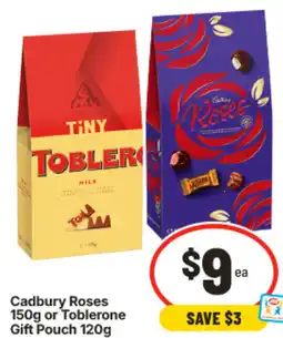 IGA Cadbury Roses or Toblerone Gift Pouch offer