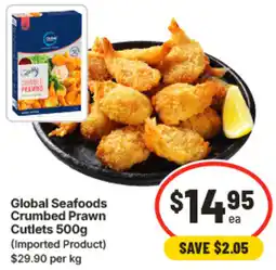 IGA Global Seafoods Crumbed Prawn Cutlets offer