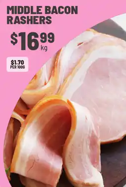 IGA Middle bacon rashers offer