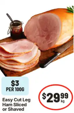 IGA Easy Cut Leg Ham Sliced or Shaved offer