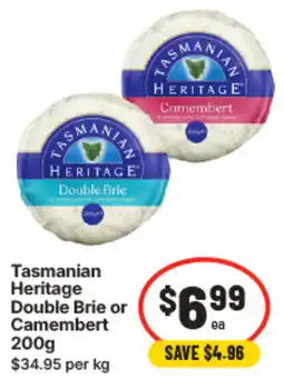 IGA Tasmanian Heritage Double Brie or Camembert offer
