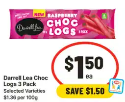 IGA Darrell Lea Choc Logs offer