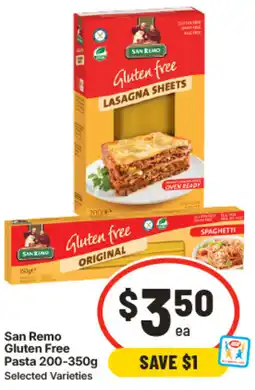 IGA San Remo Gluten Free Pasta offer