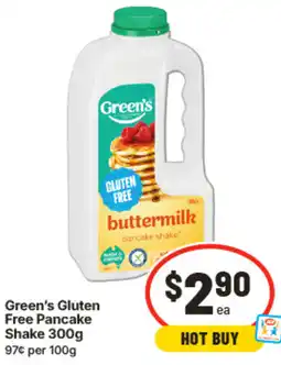 IGA Greens Gluten Free Pancake Shake offer