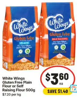 IGA White Wings Gluten Free Plain Flour or Self Raising Flour offer