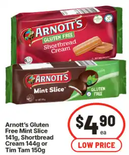 IGA Arnotts Gluten Free Mint Slice Shortbread Cream or Tim Tam offer