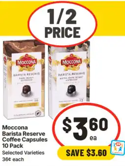 IGA Moccona Barista Reserve Coffee Capsules offer