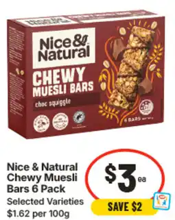 IGA Nice & Natural Chewy Muesli Bars offer