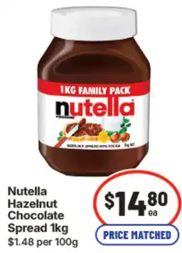 IGA Nutella Hazelnut Chocolate Spread offer