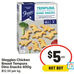 IGA Steggles Chicken Breast Tempura Dino Snacks offer