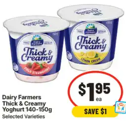 IGA Dairy Farmers Thick & Creamy Yoghurt offer
