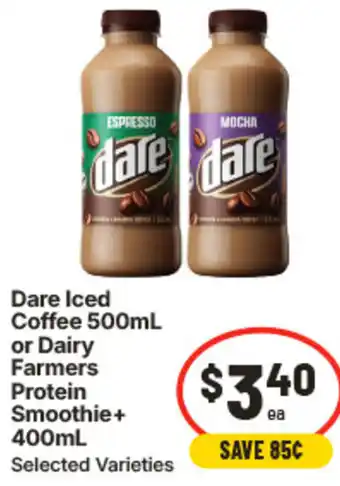 IGA Dare Iced Coffee or Dairy Farmers Protein Smoothie offer