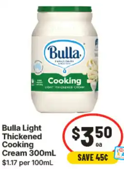 IGA Bulla Light Thickened Cooking Cream offer