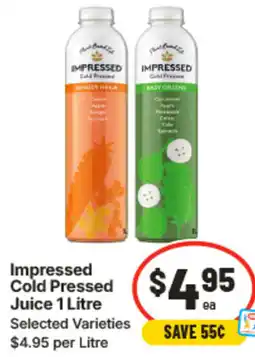 IGA Impressed Cold Pressed Juice offer