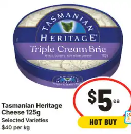 IGA Tasmanian Heritage Cheese offer