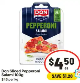 IGA Don Sliced Pepperoni Salami offer