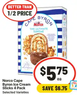 IGA Norco Cape Byron Ice Cream Sticks offer