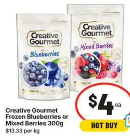 IGA Creative Gourmet Frozen Blueberries or Mixed Berries offer