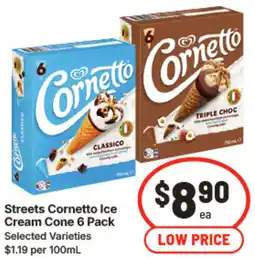 IGA Streets Cornetto Ice Cream Cone offer