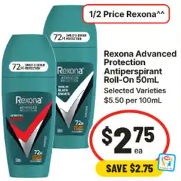 IGA Rexona Advanced Protection Antiperspirant Roll On offer