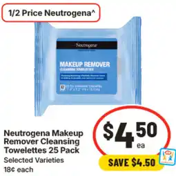 IGA Neutrogena Makeup Remover Cleansing Towelettes offer