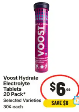 IGA Voost Hydrate Electrolyte Tablets offer