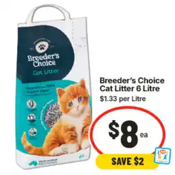 IGA Breeders Choice Cat Litter offer