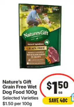 IGA Natures Gift Grain Free Wet Dog Food offer