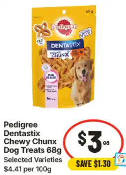 IGA Pedigree Dentastix Chewy Chunx Dog Treats offer