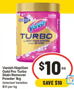 IGA Vanish Napisan Gold Pro Turbo Stain Remover Powder offer
