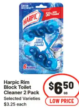 IGA Harpic Rim Block Toilet Cleaner offer