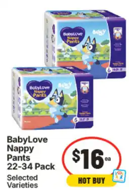 IGA BabyLove Nappy Pants offer