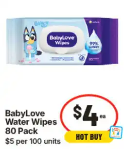 IGA BabyLove Water Wipes offer