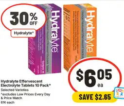 IGA Hydralyte Effervescent Electrolyte Tablets offer