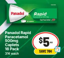 IGA Panadol Rapid Paracetamol Caplets offer