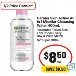 IGA Garnier Skin Active All in 1 Micellar Cleansing Water offer