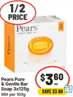 IGA Pears Pure & Gentle Bar Soap offer