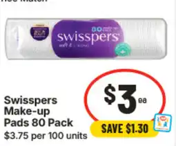 IGA Swisspers Make up Pads offer