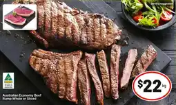 IGA Australian Economy Beef Rump Whole or Sliced offer