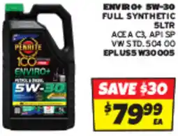 Autobarn Enviro+ 5w-30 full synthetic 5ltr offer