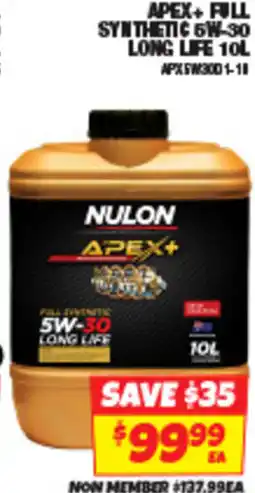 Autobarn Apex+full synthetic 5w-30 long life offer