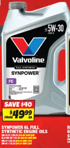 Autobarn Synpower full synthetic engine oils offer