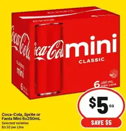 IGA Coca Cola Sprite or Fanta Mini offer