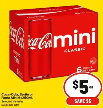 Coca Cola Sprite or Fanta Mini
