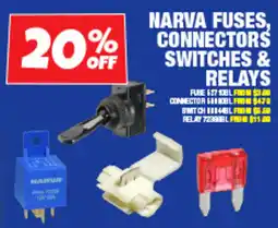 Autobarn Narva fuses, connectors switches & relays offer