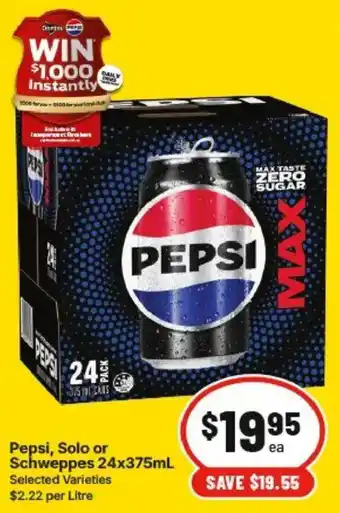 Pepsi Solo or Schweppes
