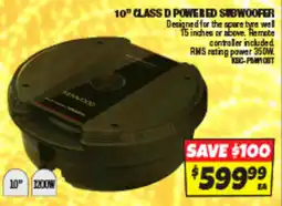 Autobarn 10" class d powered subwoofer offer